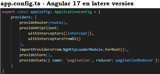 Angular app.config.ts version 17 and later