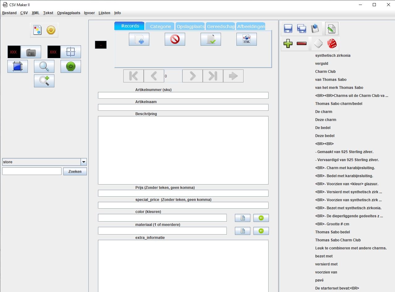 CSV Maker II voor Magento gemaakt in Java