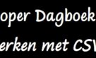 Developer Dagboek #6 – Werken met CSV