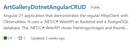 Art Gallery op Github received a star