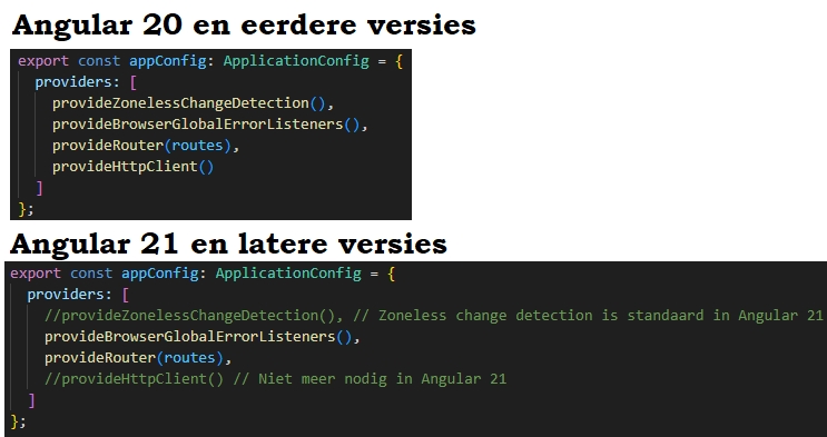 Angular 21 HttpClient is standaard