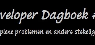 Developer Dagboek #11  – Complexe problemen en andere stekeligheden